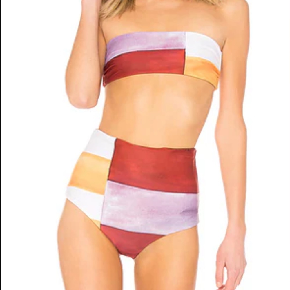 Mara Hoffman Goldie Bandeau Bikini Set